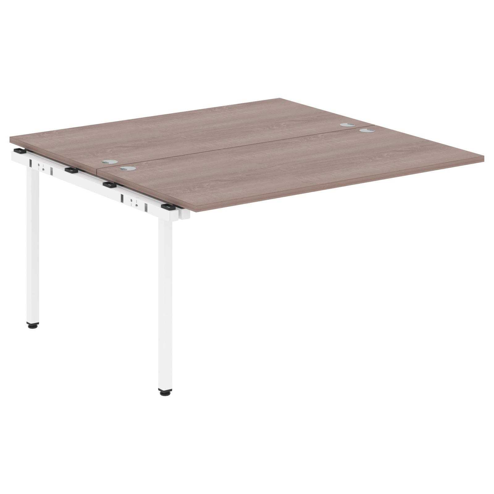 RECTANGULAR SHAPE CLUSTER OF 02 WORKSTATION EXTENSION MADE IN 25MM MFC TOP, E1 LAMINATE CHIPBOARD WITH WOODEN MODESTY PANEL 40X40MM METAL U SHAPE FRAMES by Treejar | Souqify