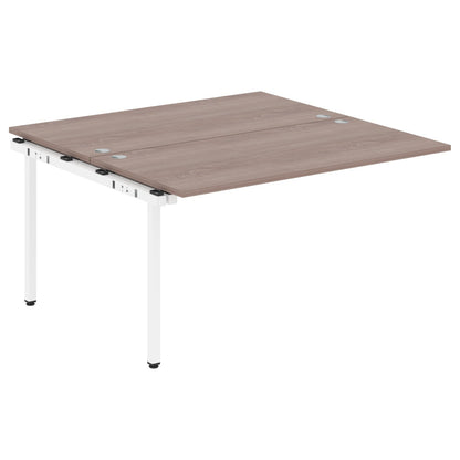 RECTANGULAR SHAPE CLUSTER OF 02 WORKSTATION EXTENSION MADE IN 25MM MFC TOP, E1 LAMINATE CHIPBOARD WITH WOODEN MODESTY PANEL 40X40MM METAL U SHAPE FRAMES by Treejar | Souqify
