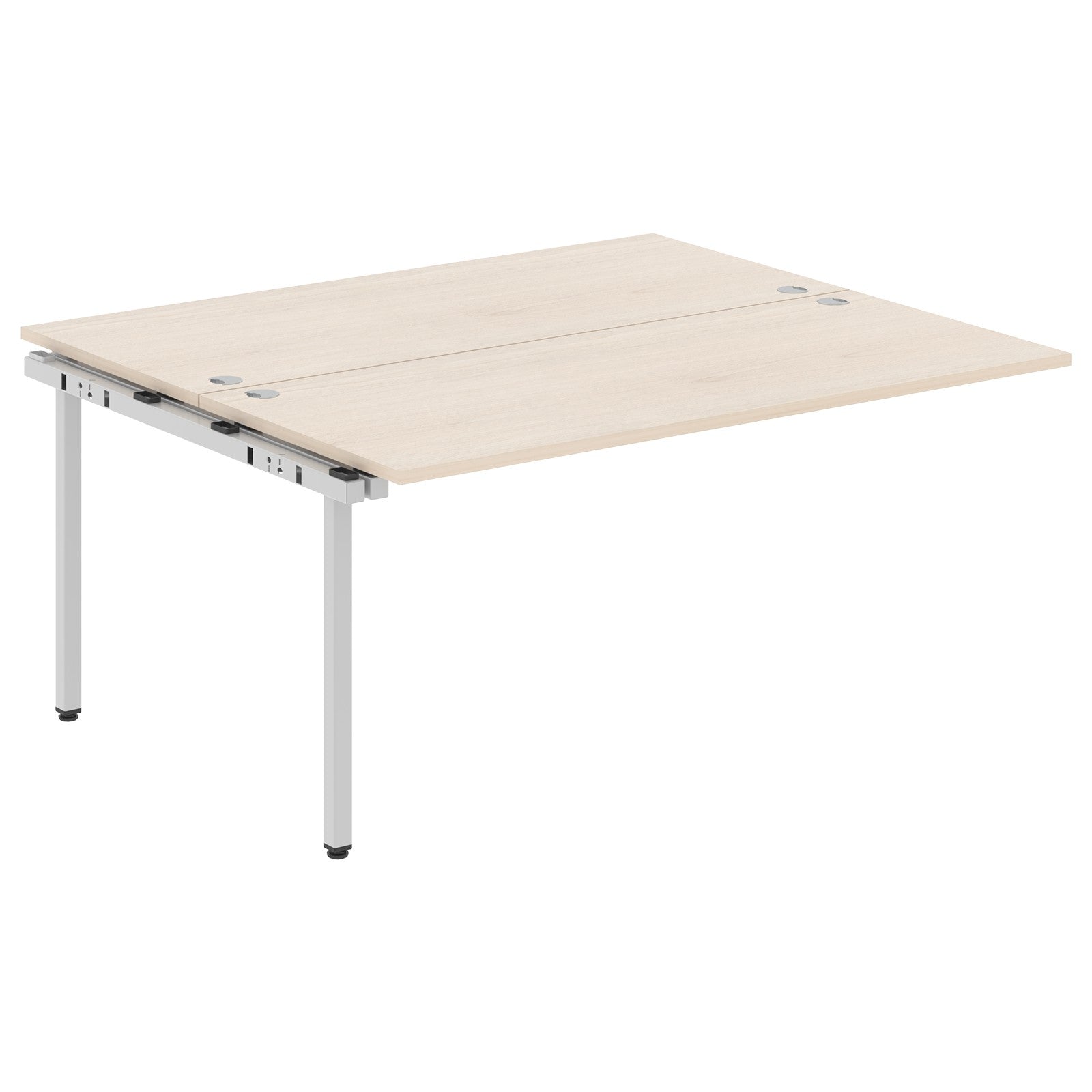 RECTANGULAR SHAPE CLUSTER OF 02 WORKSTATION EXTENSION MADE IN 25MM MFC TOP, E1 LAMINATE CHIPBOARD WITH WOODEN MODESTY PANEL 40X40MM METAL U SHAPE FRAMES by Treejar | Souqify
