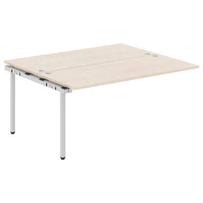 RECTANGULAR SHAPE CLUSTER OF 02 WORKSTATION EXTENSION MADE IN 25MM MFC TOP, E1 LAMINATE CHIPBOARD WITH WOODEN MODESTY PANEL 40X40MM METAL U SHAPE FRAMES by Treejar | Souqify