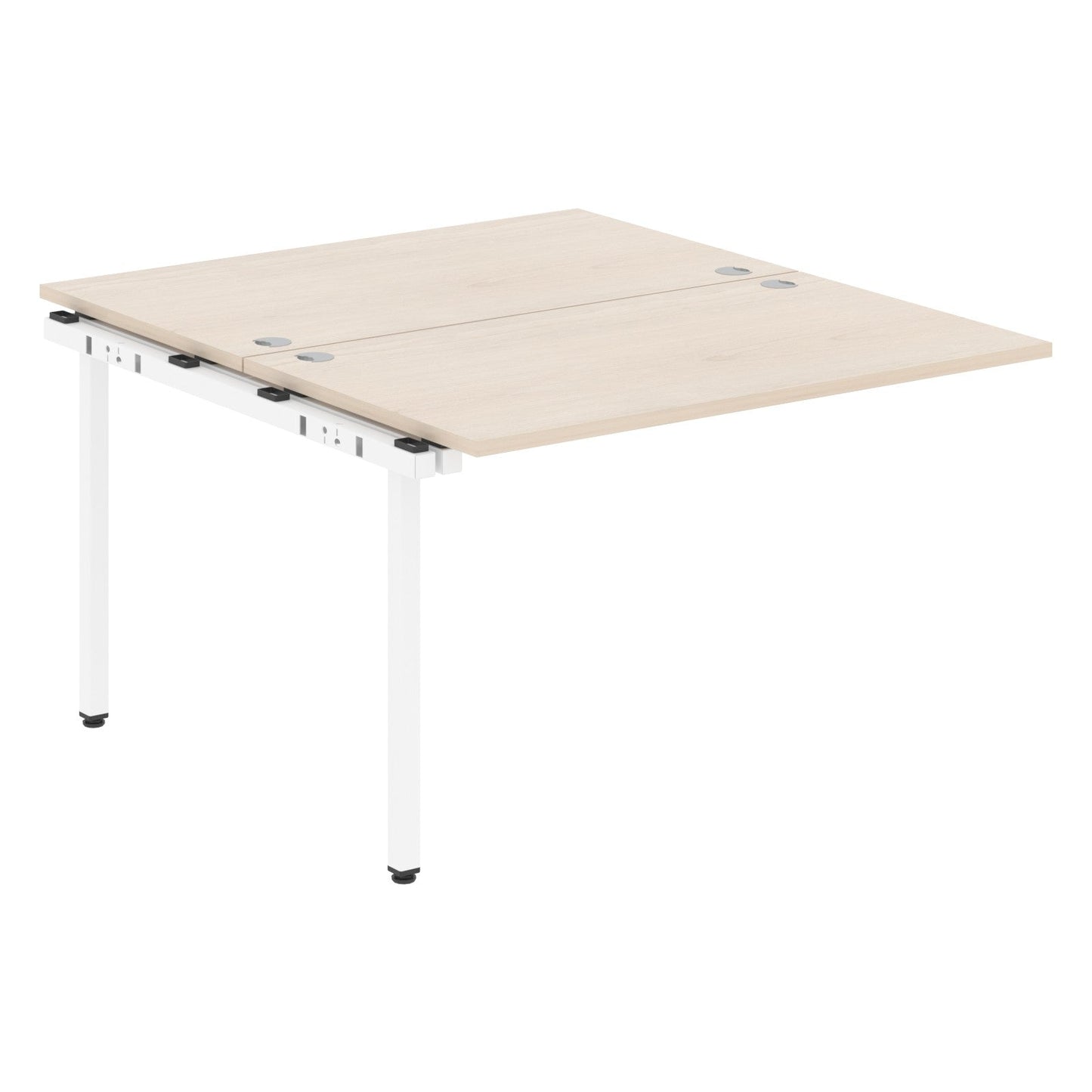 RECTANGULAR SHAPE CLUSTER OF 02 WORKSTATION EXTENSION MADE IN 25MM MFC TOP, E1 LAMINATE CHIPBOARD WITH WOODEN MODESTY PANEL 40X40MM METAL U SHAPE FRAMES by Treejar | Souqify