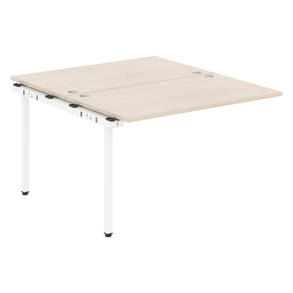 RECTANGULAR SHAPE CLUSTER OF 02 WORKSTATION EXTENSION MADE IN 25MM MFC TOP, E1 LAMINATE CHIPBOARD WITH WOODEN MODESTY PANEL 40X40MM METAL U SHAPE FRAMES by Treejar | Souqify