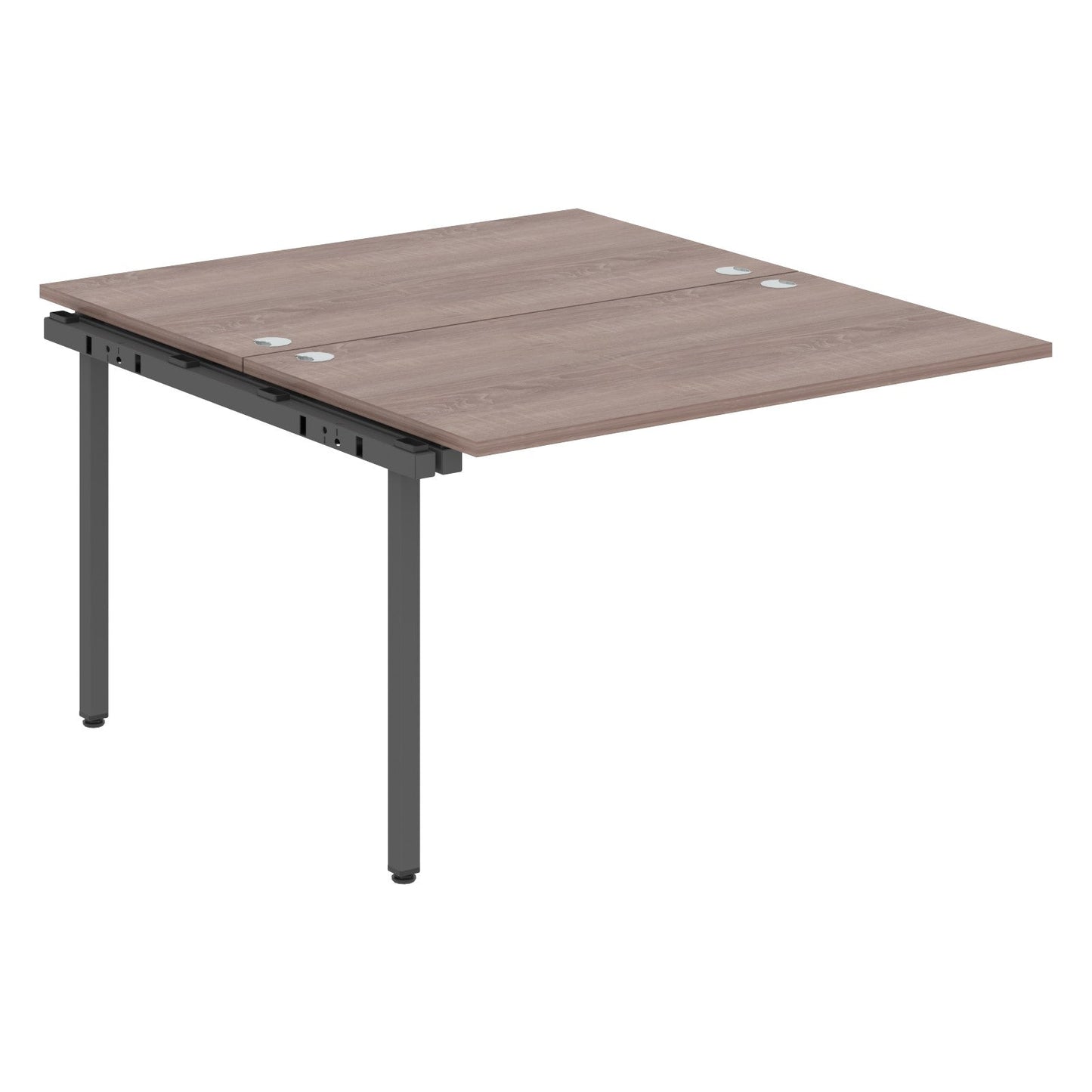 RECTANGULAR SHAPE CLUSTER OF 02 WORKSTATION EXTENSION MADE IN 25MM MFC TOP, E1 LAMINATE CHIPBOARD WITH WOODEN MODESTY PANEL 40X40MM METAL U SHAPE FRAMES by Treejar | Souqify