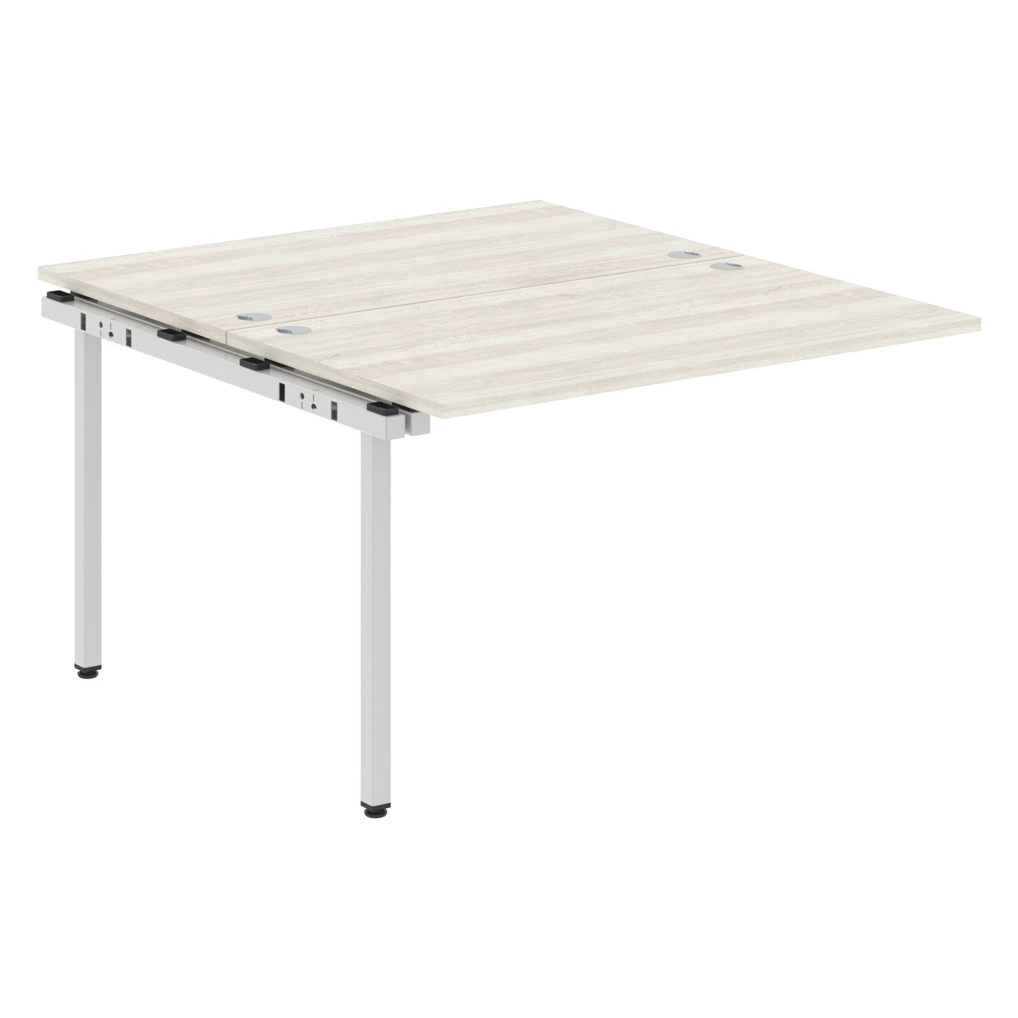 RECTANGULAR SHAPE CLUSTER OF 02 WORKSTATION EXTENSION MADE IN 25MM MFC TOP, E1 LAMINATE CHIPBOARD WITH WOODEN MODESTY PANEL 40X40MM METAL U SHAPE FRAMES by Treejar | Souqify