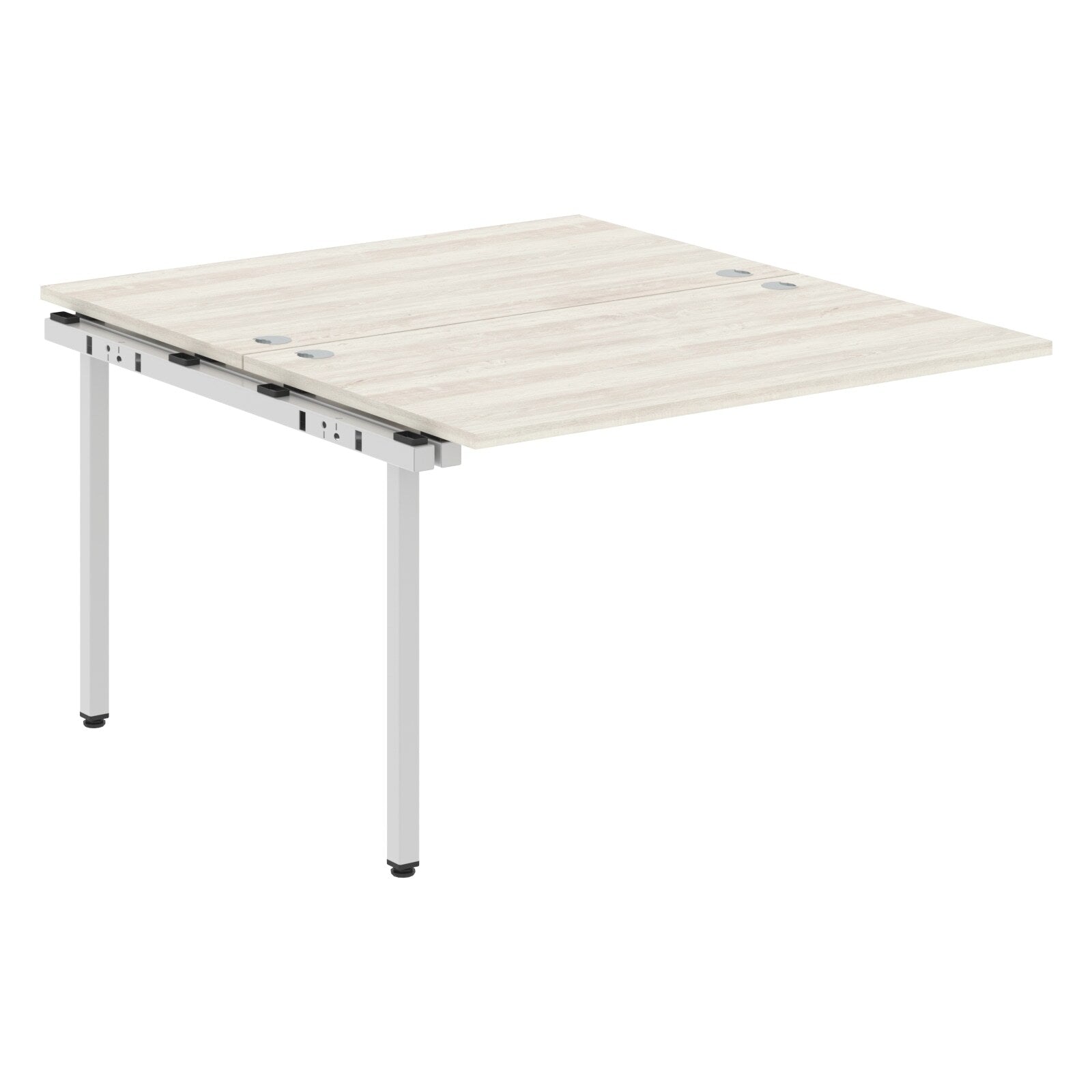 RECTANGULAR SHAPE CLUSTER OF 02 WORKSTATION EXTENSION MADE IN 25MM MFC TOP, E1 LAMINATE CHIPBOARD WITH WOODEN MODESTY PANEL 40X40MM METAL U SHAPE FRAMES by Treejar | Souqify