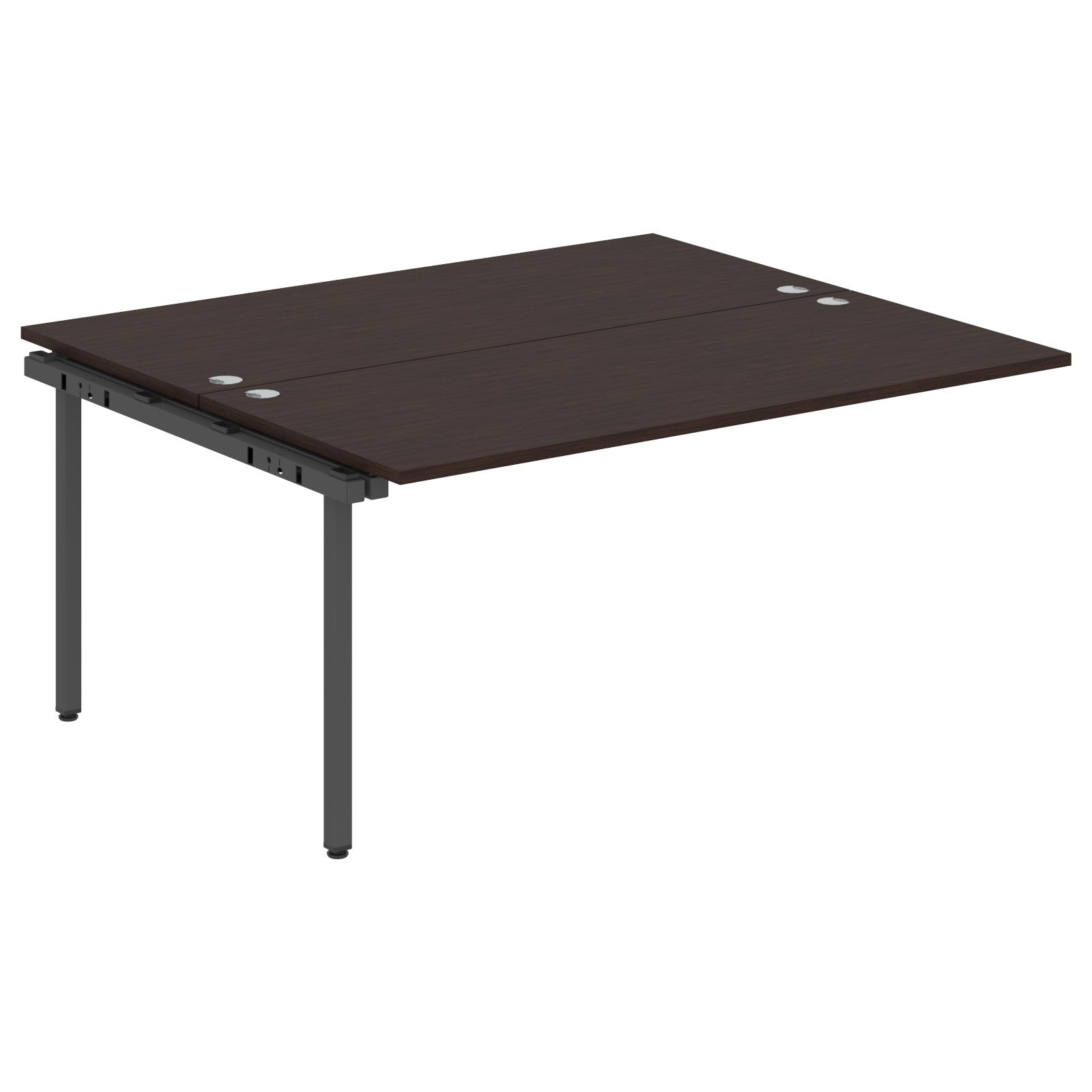 RECTANGULAR SHAPE CLUSTER OF 02 WORKSTATION EXTENSION MADE IN 25MM MFC TOP, E1 LAMINATE CHIPBOARD WITH WOODEN MODESTY PANEL 40X40MM METAL U SHAPE FRAMES by Treejar | Souqify