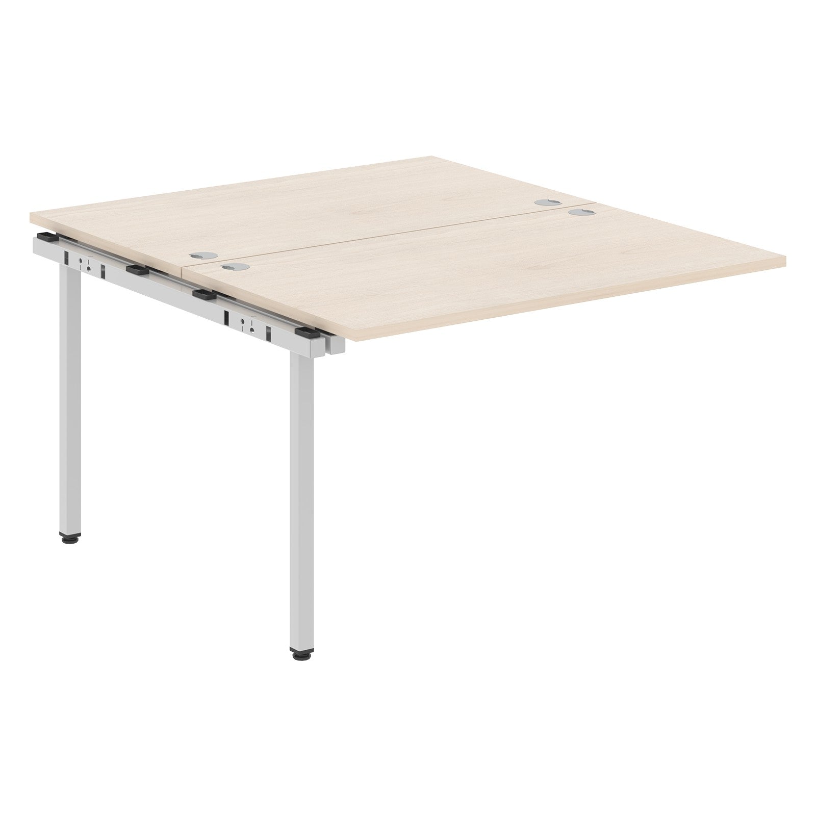 RECTANGULAR SHAPE CLUSTER OF 02 WORKSTATION EXTENSION MADE IN 25MM MFC TOP, E1 LAMINATE CHIPBOARD WITH WOODEN MODESTY PANEL 40X40MM METAL U SHAPE FRAMES by Treejar | Souqify