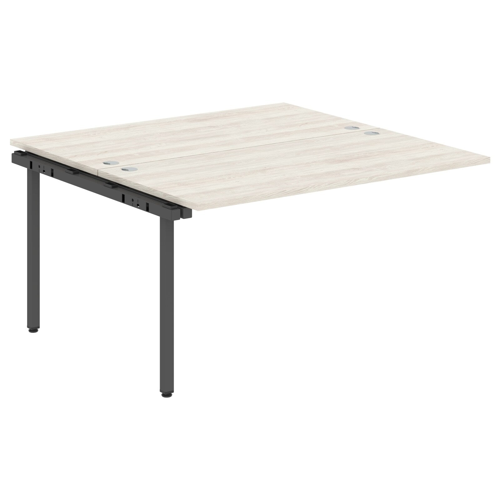 RECTANGULAR SHAPE CLUSTER OF 02 WORKSTATION EXTENSION MADE IN 25MM MFC TOP, E1 LAMINATE CHIPBOARD WITH WOODEN MODESTY PANEL 40X40MM METAL U SHAPE FRAMES by Treejar | Souqify