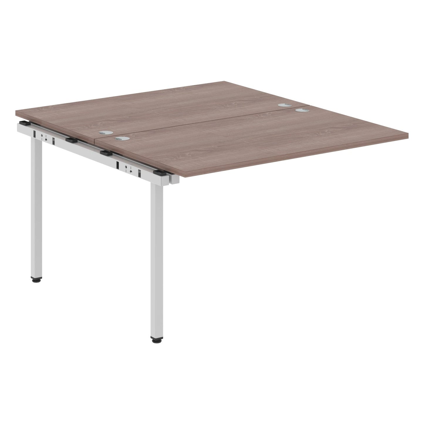 RECTANGULAR SHAPE CLUSTER OF 02 WORKSTATION EXTENSION MADE IN 25MM MFC TOP, E1 LAMINATE CHIPBOARD WITH WOODEN MODESTY PANEL 40X40MM METAL U SHAPE FRAMES by Treejar | Souqify