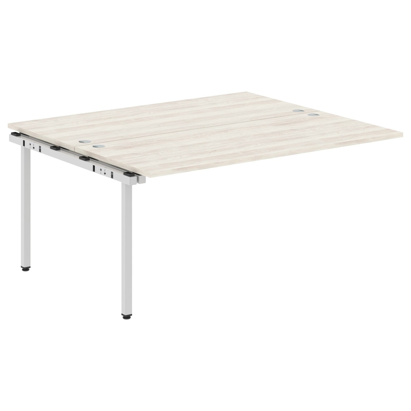 RECTANGULAR SHAPE CLUSTER OF 02 WORKSTATION EXTENSION MADE IN 25MM MFC TOP, E1 LAMINATE CHIPBOARD WITH WOODEN MODESTY PANEL 40X40MM METAL U SHAPE FRAMES by Treejar | Souqify