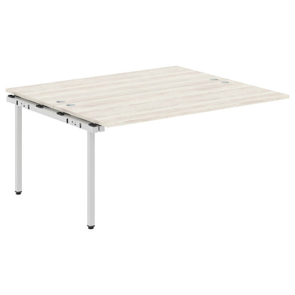 RECTANGULAR SHAPE CLUSTER OF 02 WORKSTATION EXTENSION MADE IN 25MM MFC TOP, E1 LAMINATE CHIPBOARD WITH WOODEN MODESTY PANEL 40X40MM METAL U SHAPE FRAMES by Treejar | Souqify