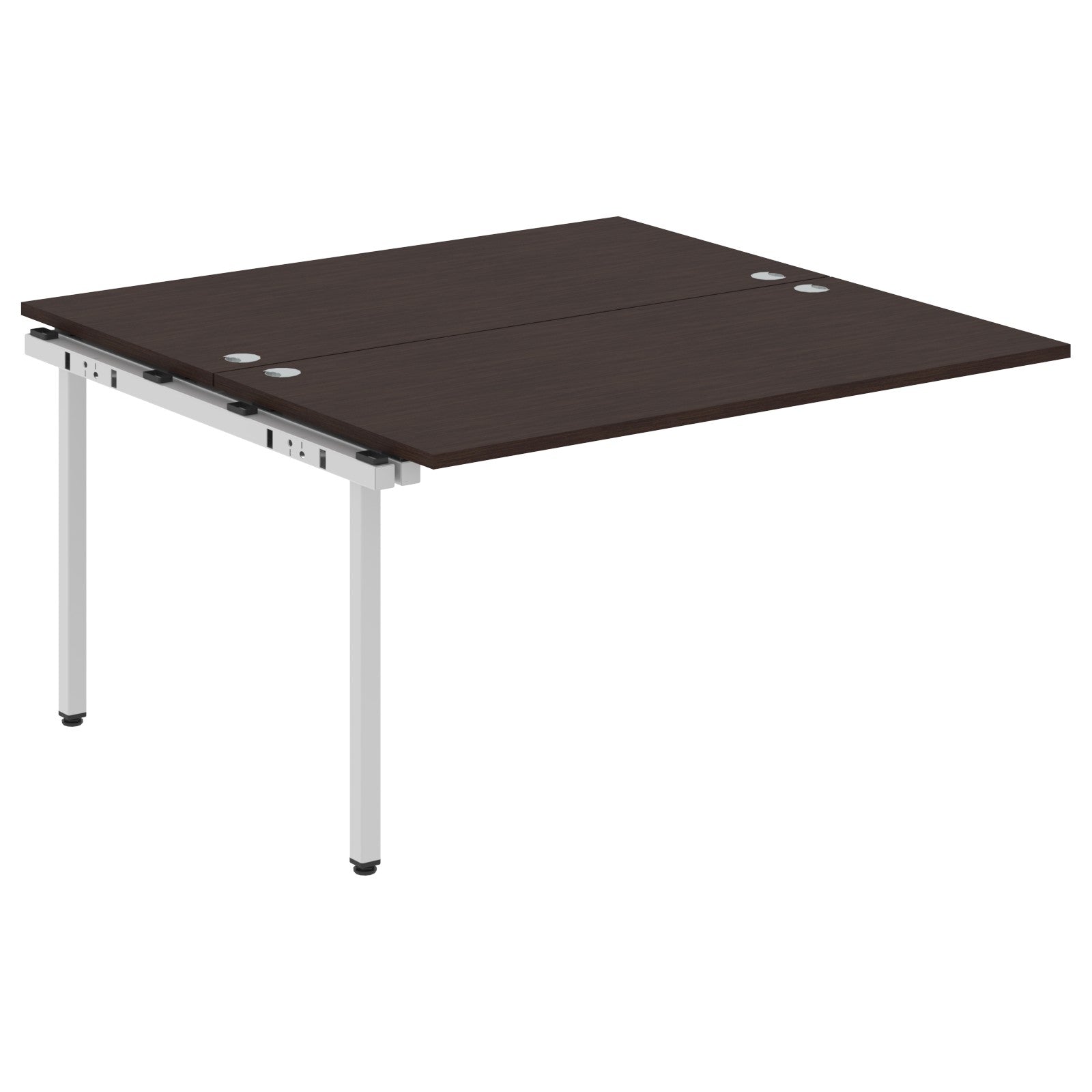 RECTANGULAR SHAPE CLUSTER OF 02 WORKSTATION EXTENSION MADE IN 25MM MFC TOP, E1 LAMINATE CHIPBOARD WITH WOODEN MODESTY PANEL 40X40MM METAL U SHAPE FRAMES by Treejar | Souqify