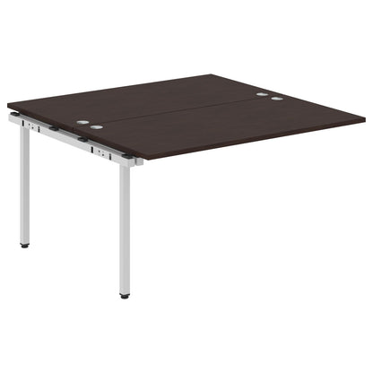 RECTANGULAR SHAPE CLUSTER OF 02 WORKSTATION EXTENSION MADE IN 25MM MFC TOP, E1 LAMINATE CHIPBOARD WITH WOODEN MODESTY PANEL 40X40MM METAL U SHAPE FRAMES by Treejar | Souqify