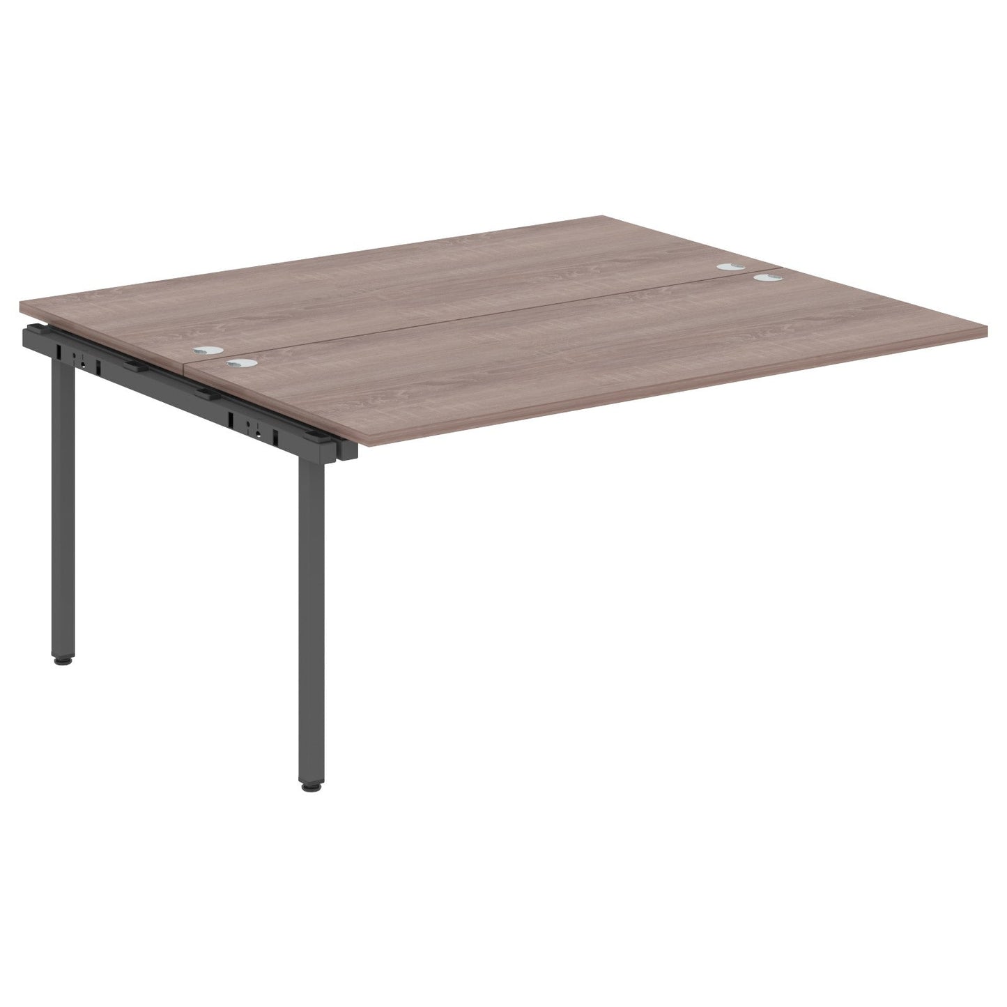 RECTANGULAR SHAPE CLUSTER OF 02 WORKSTATION EXTENSION MADE IN 25MM MFC TOP, E1 LAMINATE CHIPBOARD WITH WOODEN MODESTY PANEL 40X40MM METAL U SHAPE FRAMES by Treejar | Souqify