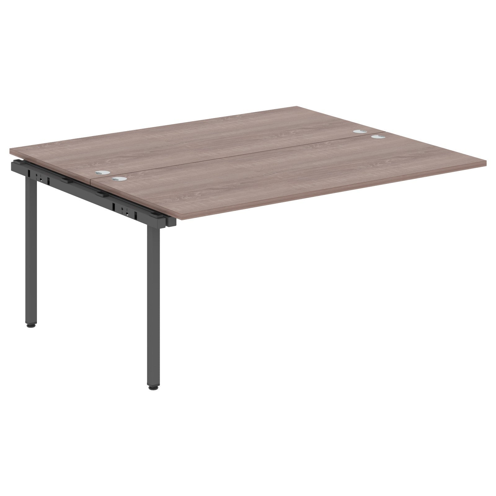 RECTANGULAR SHAPE CLUSTER OF 02 WORKSTATION EXTENSION MADE IN 25MM MFC TOP, E1 LAMINATE CHIPBOARD WITH WOODEN MODESTY PANEL 40X40MM METAL U SHAPE FRAMES by Treejar | Souqify
