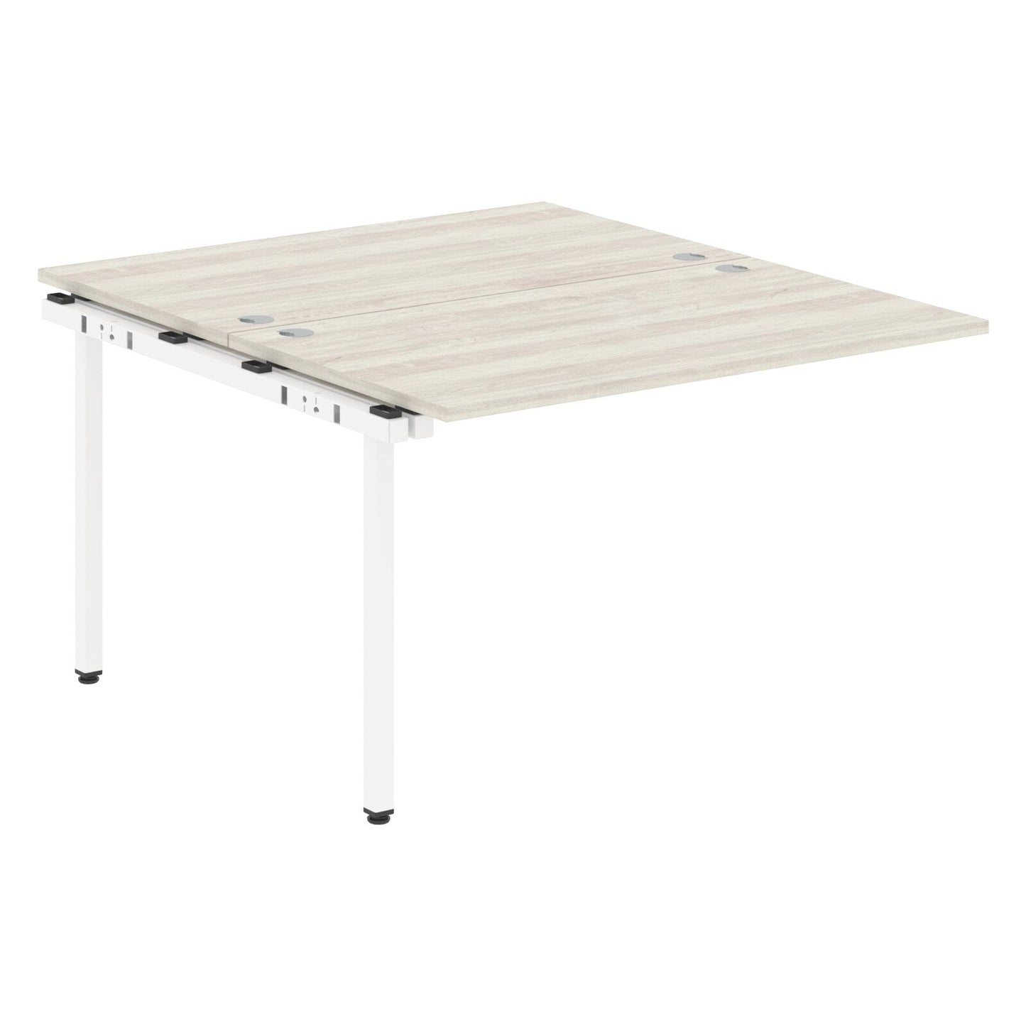 RECTANGULAR SHAPE CLUSTER OF 02 WORKSTATION EXTENSION MADE IN 25MM MFC TOP, E1 LAMINATE CHIPBOARD WITH WOODEN MODESTY PANEL 40X40MM METAL U SHAPE FRAMES by Treejar | Souqify