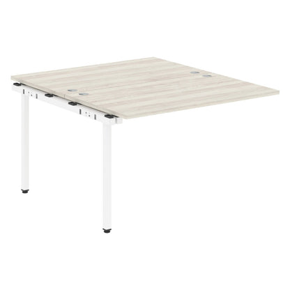 RECTANGULAR SHAPE CLUSTER OF 02 WORKSTATION EXTENSION MADE IN 25MM MFC TOP, E1 LAMINATE CHIPBOARD WITH WOODEN MODESTY PANEL 40X40MM METAL U SHAPE FRAMES by Treejar | Souqify