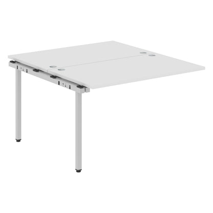 RECTANGULAR SHAPE CLUSTER OF 02 WORKSTATION EXTENSION MADE IN 25MM MFC TOP, E1 LAMINATE CHIPBOARD WITH WOODEN MODESTY PANEL 40X40MM METAL U SHAPE FRAMES by Treejar | Souqify