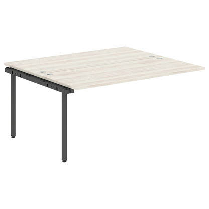 RECTANGULAR SHAPE CLUSTER OF 02 WORKSTATION EXTENSION MADE IN 25MM MFC TOP, E1 LAMINATE CHIPBOARD WITH WOODEN MODESTY PANEL 40X40MM METAL U SHAPE FRAMES by Treejar | Souqify