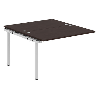 RECTANGULAR SHAPE CLUSTER OF 02 WORKSTATION EXTENSION MADE IN 25MM MFC TOP, E1 LAMINATE CHIPBOARD WITH WOODEN MODESTY PANEL 40X40MM METAL U SHAPE FRAMES by Treejar | Souqify