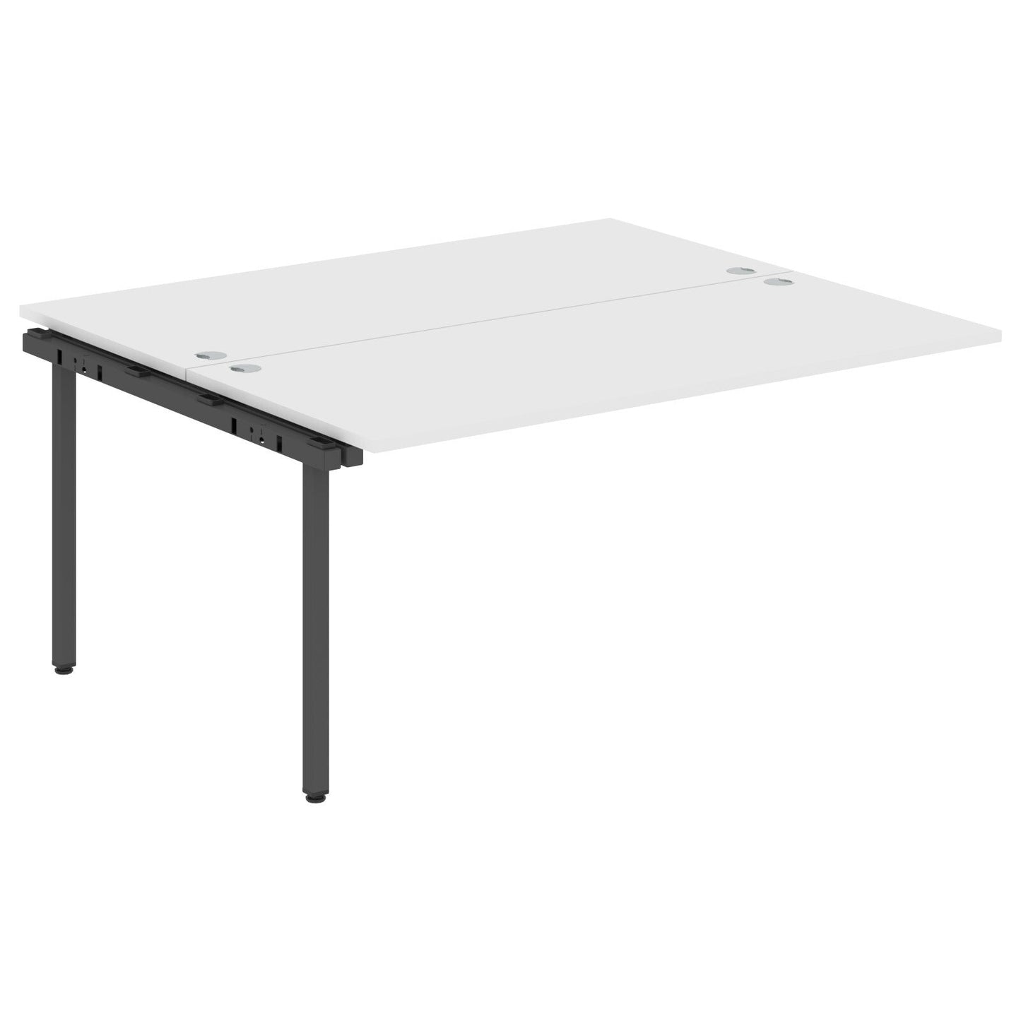 RECTANGULAR SHAPE CLUSTER OF 02 WORKSTATION EXTENSION MADE IN 25MM MFC TOP, E1 LAMINATE CHIPBOARD WITH WOODEN MODESTY PANEL 40X40MM METAL U SHAPE FRAMES by Treejar | Souqify