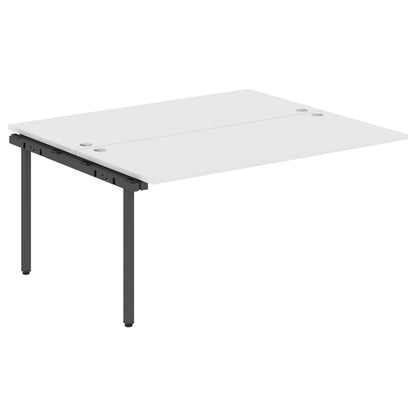 RECTANGULAR SHAPE CLUSTER OF 02 WORKSTATION EXTENSION MADE IN 25MM MFC TOP, E1 LAMINATE CHIPBOARD WITH WOODEN MODESTY PANEL 40X40MM METAL U SHAPE FRAMES by Treejar | Souqify