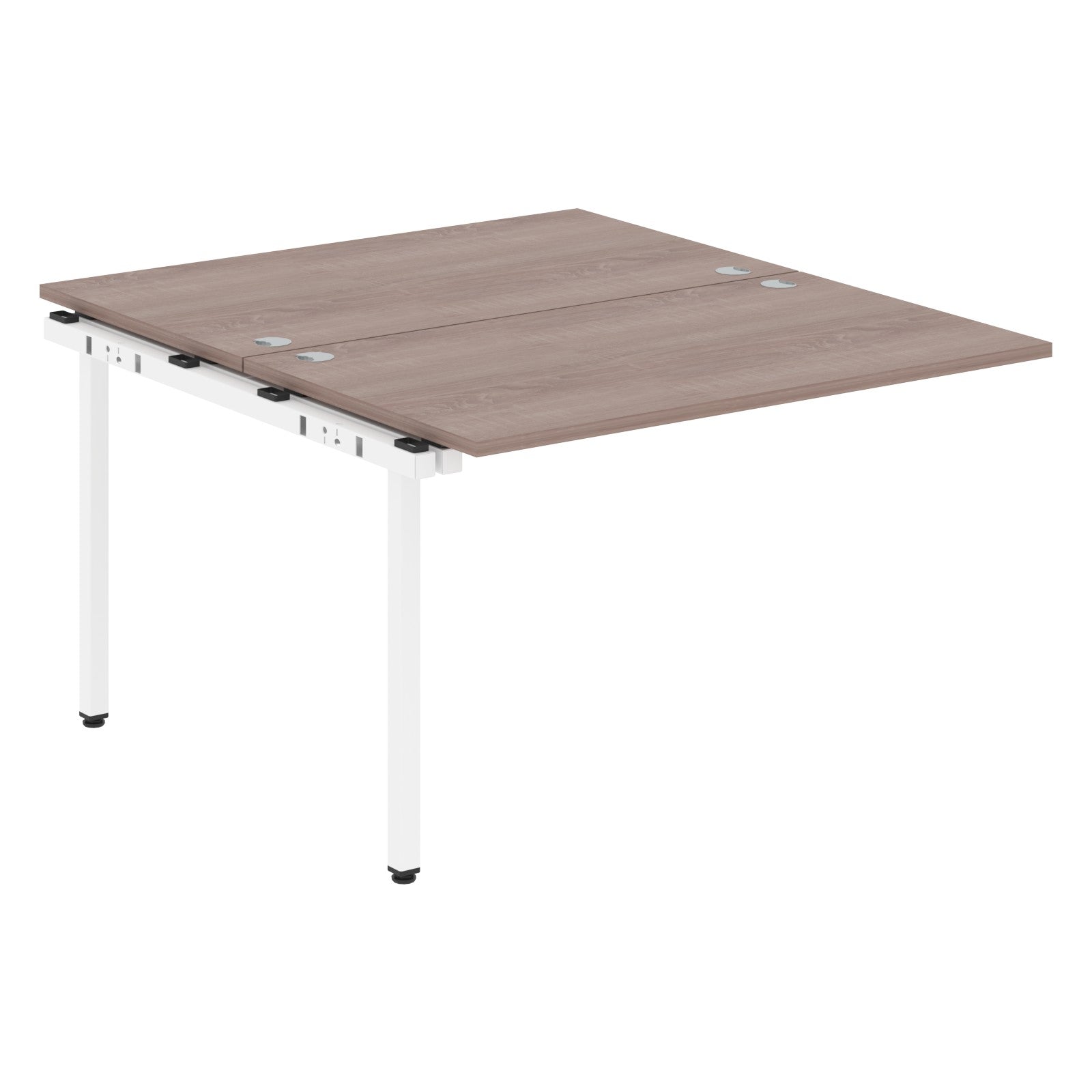RECTANGULAR SHAPE CLUSTER OF 02 WORKSTATION EXTENSION MADE IN 25MM MFC TOP, E1 LAMINATE CHIPBOARD WITH WOODEN MODESTY PANEL 40X40MM METAL U SHAPE FRAMES by Treejar | Souqify