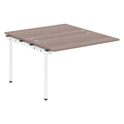 RECTANGULAR SHAPE CLUSTER OF 02 WORKSTATION EXTENSION MADE IN 25MM MFC TOP, E1 LAMINATE CHIPBOARD WITH WOODEN MODESTY PANEL 40X40MM METAL U SHAPE FRAMES by Treejar | Souqify