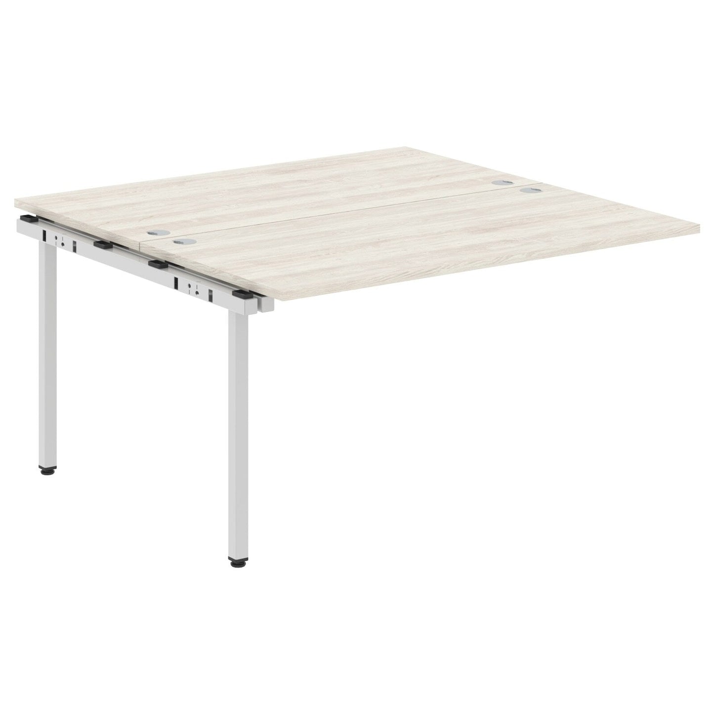RECTANGULAR SHAPE CLUSTER OF 02 WORKSTATION EXTENSION MADE IN 25MM MFC TOP, E1 LAMINATE CHIPBOARD WITH WOODEN MODESTY PANEL 40X40MM METAL U SHAPE FRAMES by Treejar | Souqify