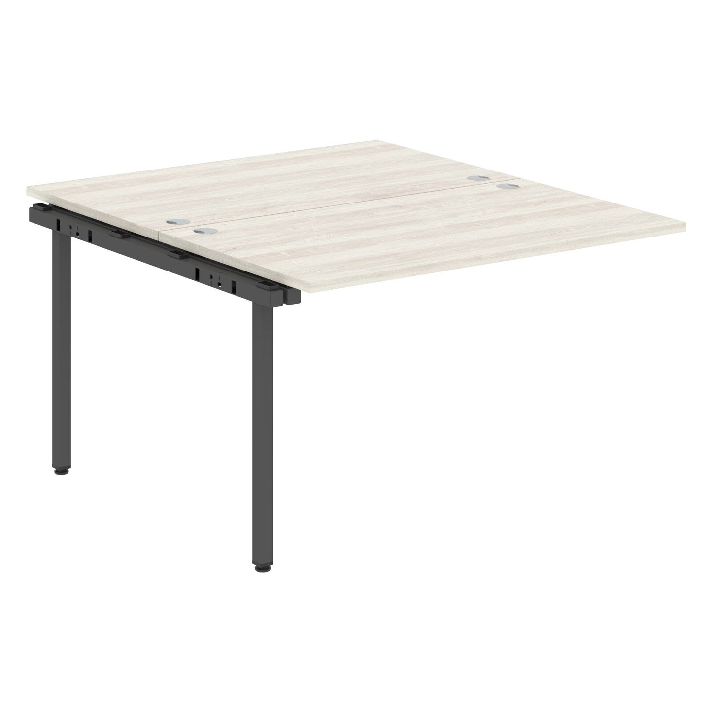 RECTANGULAR SHAPE CLUSTER OF 02 WORKSTATION EXTENSION MADE IN 25MM MFC TOP, E1 LAMINATE CHIPBOARD WITH WOODEN MODESTY PANEL 40X40MM METAL U SHAPE FRAMES by Treejar | Souqify
