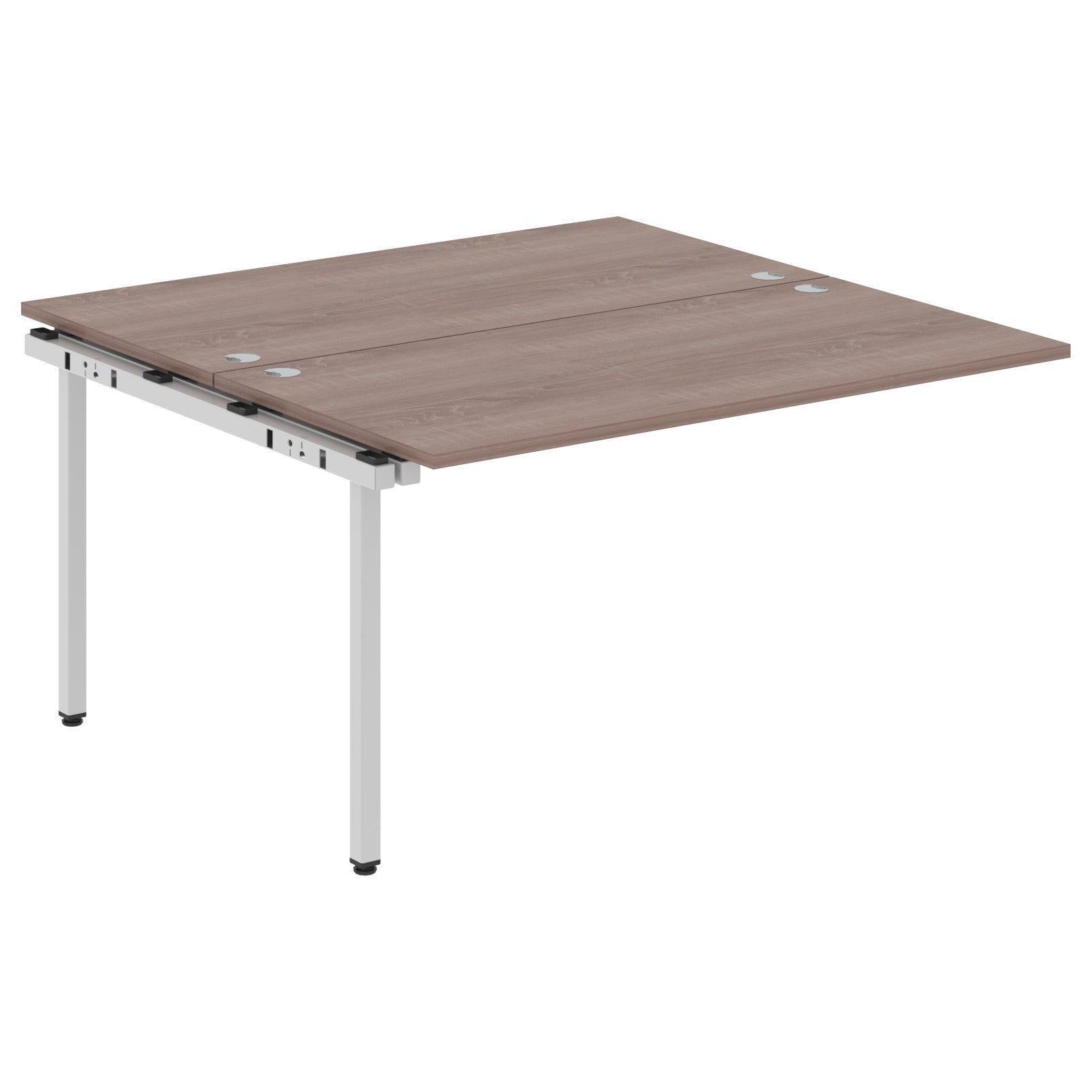 RECTANGULAR SHAPE CLUSTER OF 02 WORKSTATION EXTENSION MADE IN 25MM MFC TOP, E1 LAMINATE CHIPBOARD WITH WOODEN MODESTY PANEL 40X40MM METAL U SHAPE FRAMES by Treejar | Souqify