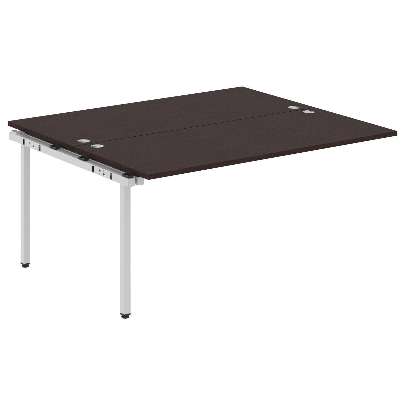 RECTANGULAR SHAPE CLUSTER OF 02 WORKSTATION EXTENSION MADE IN 25MM MFC TOP, E1 LAMINATE CHIPBOARD WITH WOODEN MODESTY PANEL 40X40MM METAL U SHAPE FRAMES by Treejar | Souqify