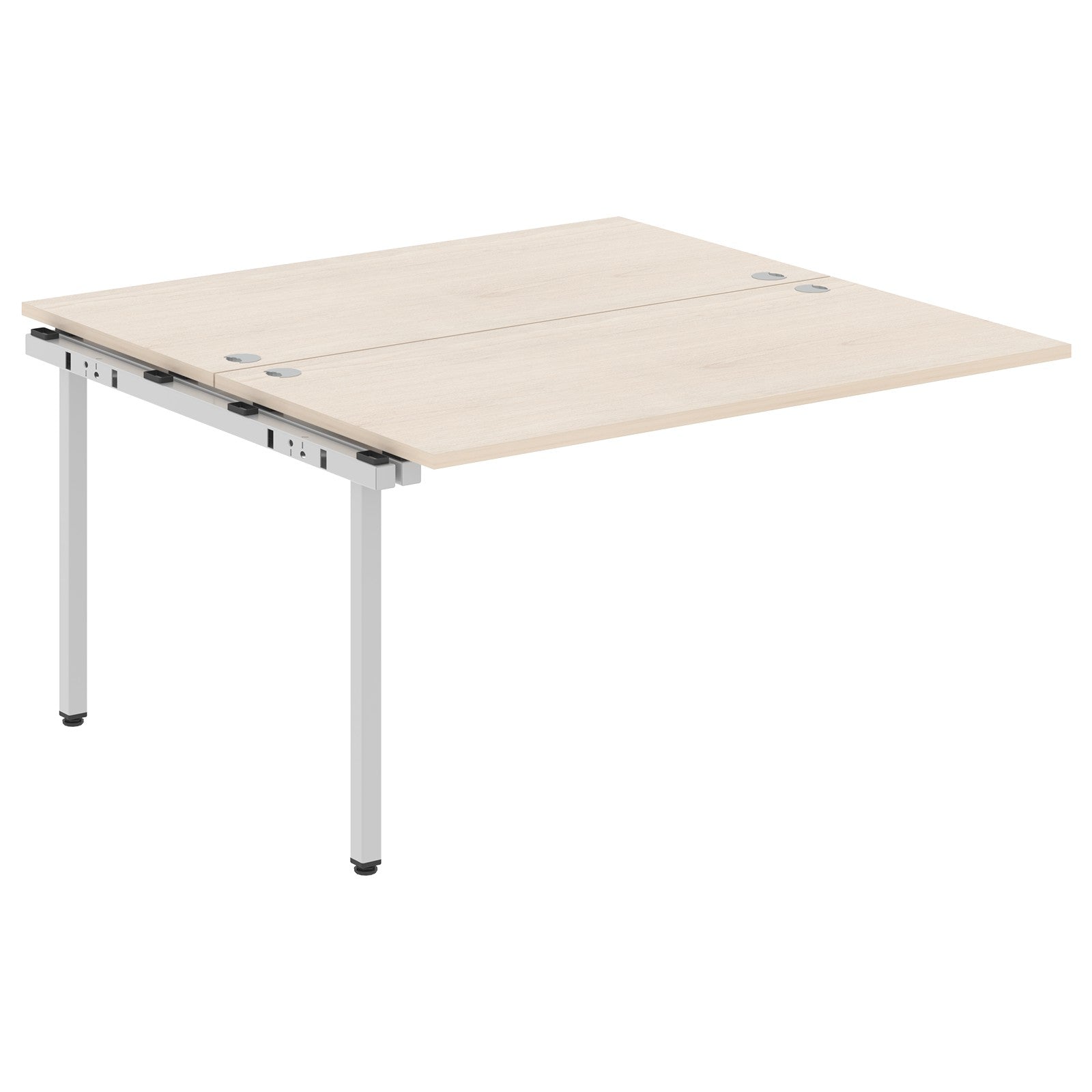 RECTANGULAR SHAPE CLUSTER OF 02 WORKSTATION EXTENSION MADE IN 25MM MFC TOP, E1 LAMINATE CHIPBOARD WITH WOODEN MODESTY PANEL 40X40MM METAL U SHAPE FRAMES by Treejar | Souqify