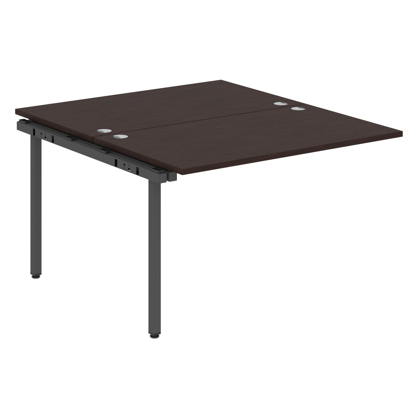 RECTANGULAR SHAPE CLUSTER OF 02 WORKSTATION EXTENSION MADE IN 25MM MFC TOP, E1 LAMINATE CHIPBOARD WITH WOODEN MODESTY PANEL 40X40MM METAL U SHAPE FRAMES by Treejar | Souqify