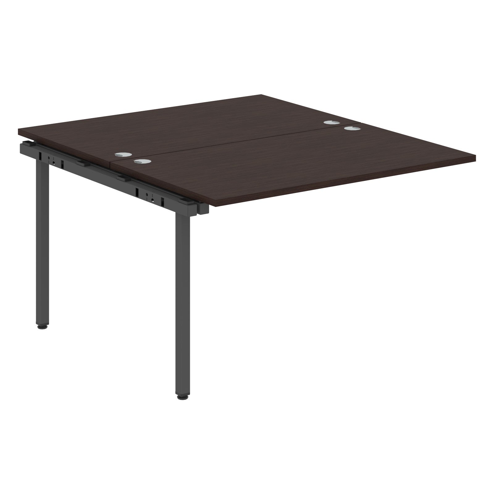 RECTANGULAR SHAPE CLUSTER OF 02 WORKSTATION EXTENSION MADE IN 25MM MFC TOP, E1 LAMINATE CHIPBOARD WITH WOODEN MODESTY PANEL 40X40MM METAL U SHAPE FRAMES by Treejar | Souqify
