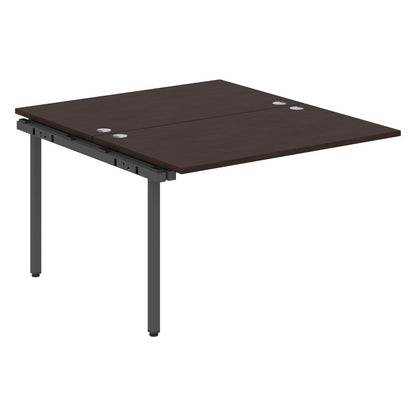 RECTANGULAR SHAPE CLUSTER OF 02 WORKSTATION EXTENSION MADE IN 25MM MFC TOP, E1 LAMINATE CHIPBOARD WITH WOODEN MODESTY PANEL 40X40MM METAL U SHAPE FRAMES by Treejar | Souqify