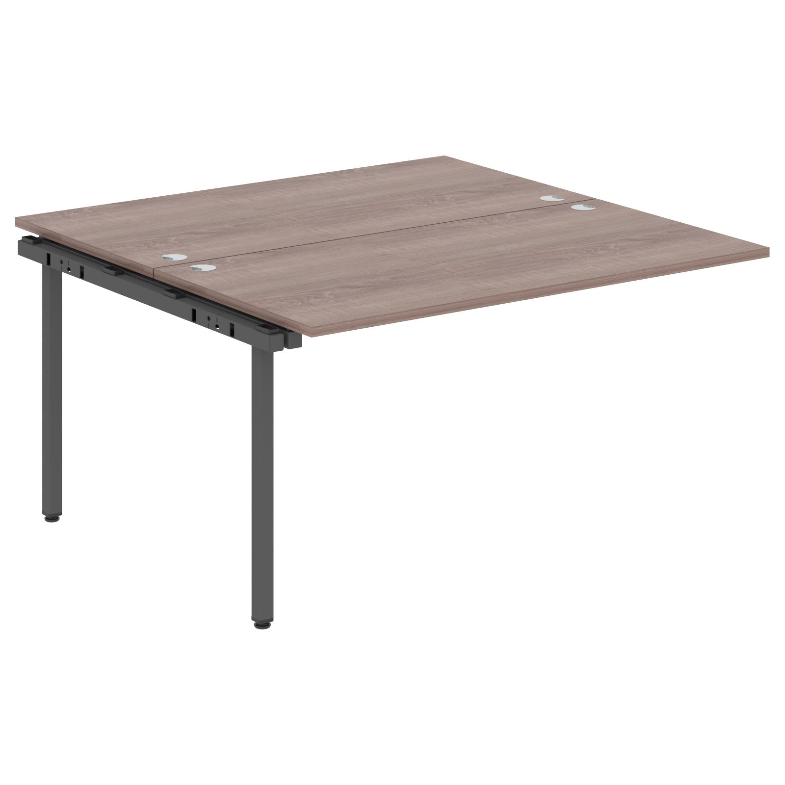 RECTANGULAR SHAPE CLUSTER OF 02 WORKSTATION EXTENSION MADE IN 25MM MFC TOP, E1 LAMINATE CHIPBOARD WITH WOODEN MODESTY PANEL 40X40MM METAL U SHAPE FRAMES by Treejar | Souqify