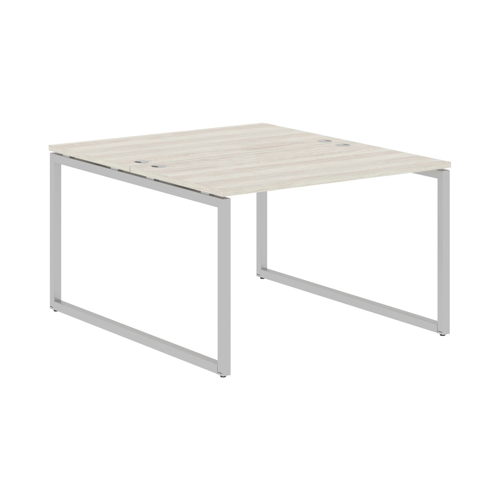 RECTANGULAR SHAPE CLUSTER OF 02 WORKSTATION MADE IN 25MM MFC TOP, E1 LAMINATE CHIPBOARD WITH WOODEN MODESTY PANEL 40X40MM METAL O SHAPE FRAMES by Treejar | Souqify