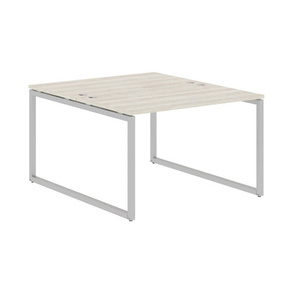 RECTANGULAR SHAPE CLUSTER OF 02 WORKSTATION MADE IN 25MM MFC TOP, E1 LAMINATE CHIPBOARD WITH WOODEN MODESTY PANEL 40X40MM METAL O SHAPE FRAMES by Treejar | Souqify
