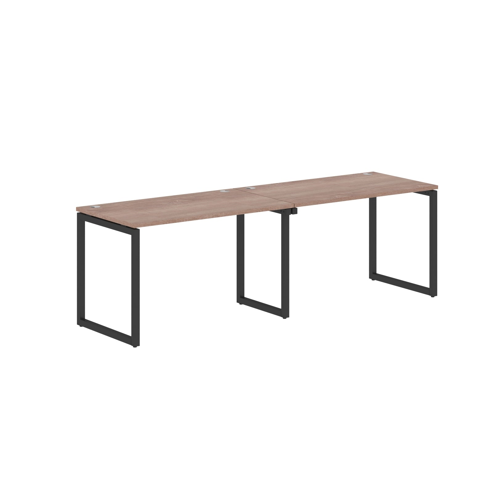 RECTANGULAR SHAPE CLUSTER OF 02 WORKSTATION MADE IN 25MM MFC TOP, E1 LAMINATE CHIPBOARD WITH WOODEN MODESTY PANEL 40X40MM METAL O SHAPE FRAMES by Treejar | Souqify