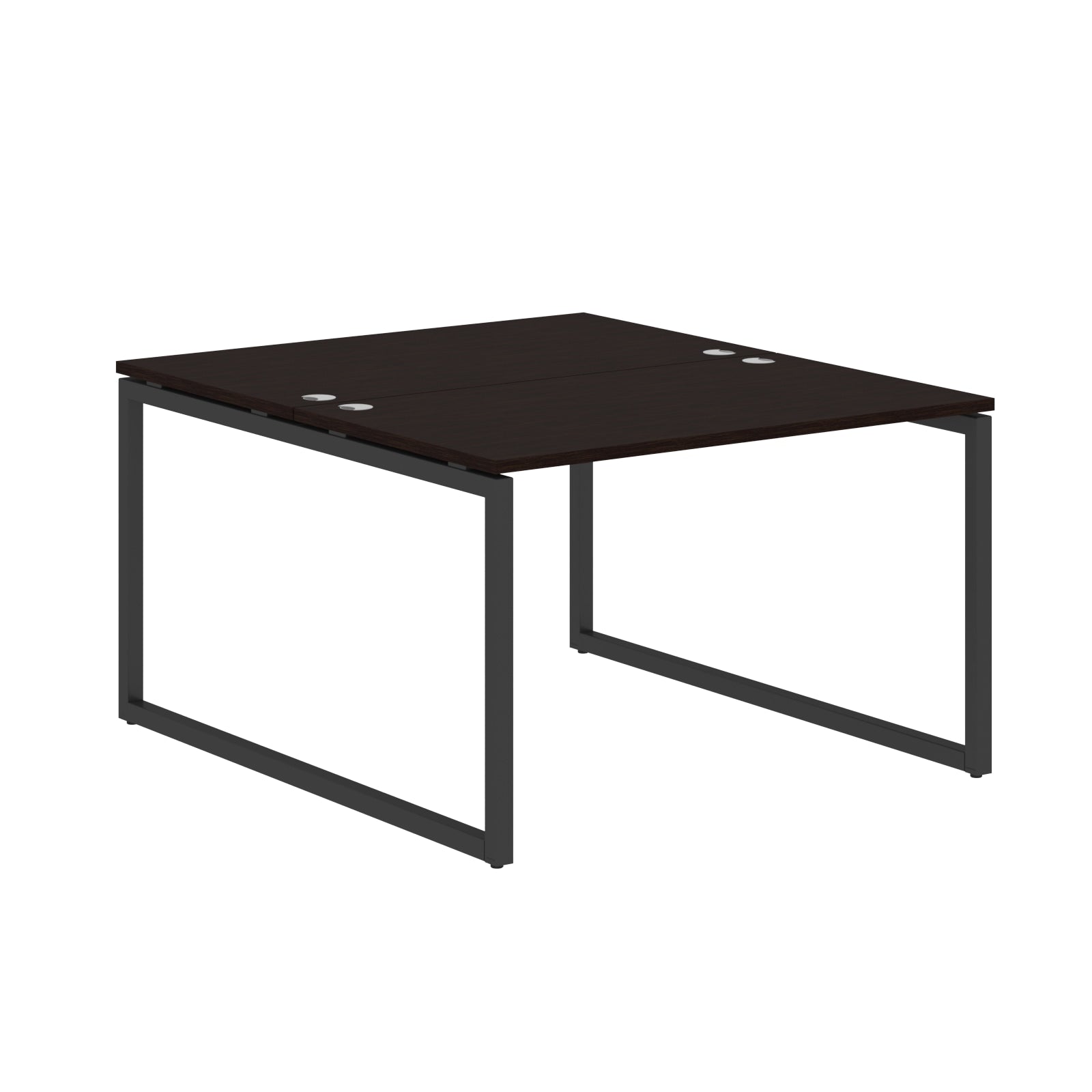 RECTANGULAR SHAPE CLUSTER OF 02 WORKSTATION MADE IN 25MM MFC TOP, E1 LAMINATE CHIPBOARD WITH WOODEN MODESTY PANEL 40X40MM METAL O SHAPE FRAMES by Treejar | Souqify