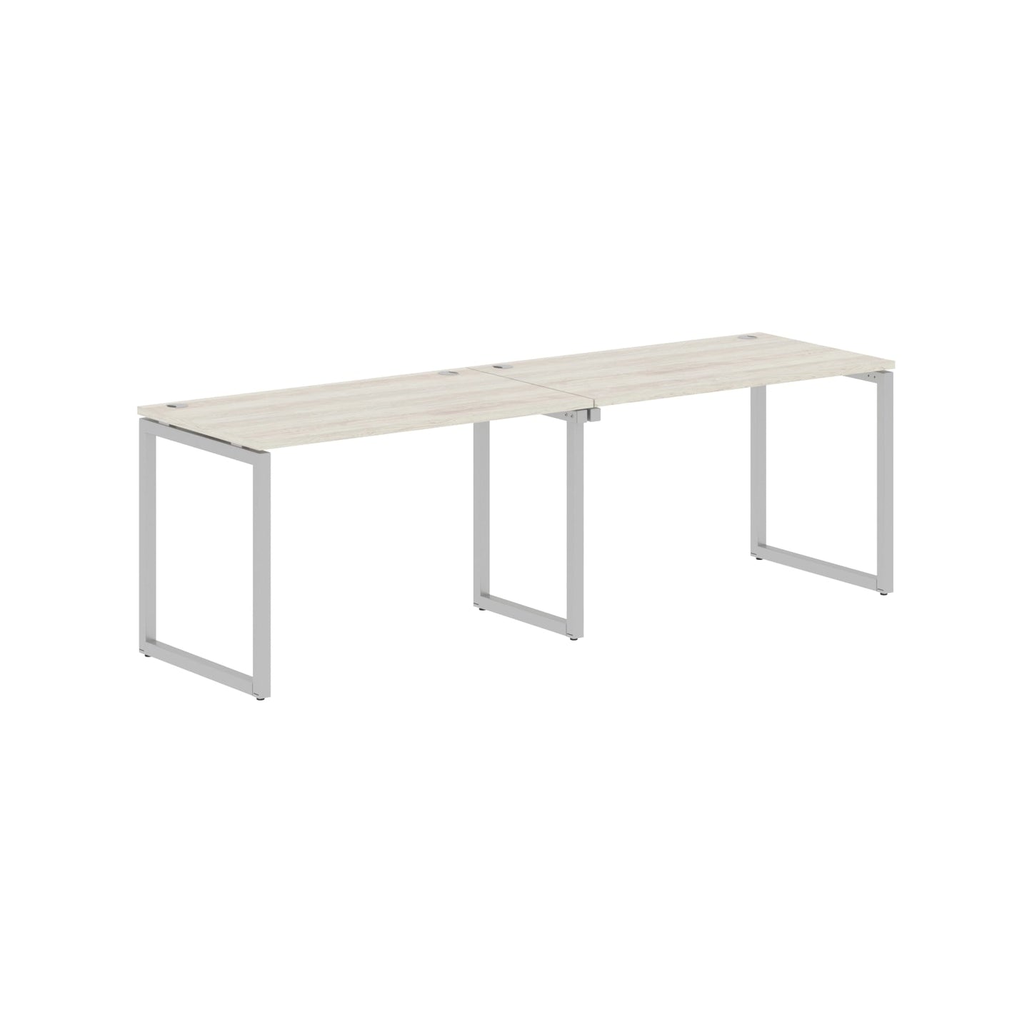 RECTANGULAR SHAPE CLUSTER OF 02 WORKSTATION MADE IN 25MM MFC TOP, E1 LAMINATE CHIPBOARD WITH WOODEN MODESTY PANEL 40X40MM METAL O SHAPE FRAMES by Treejar | Souqify