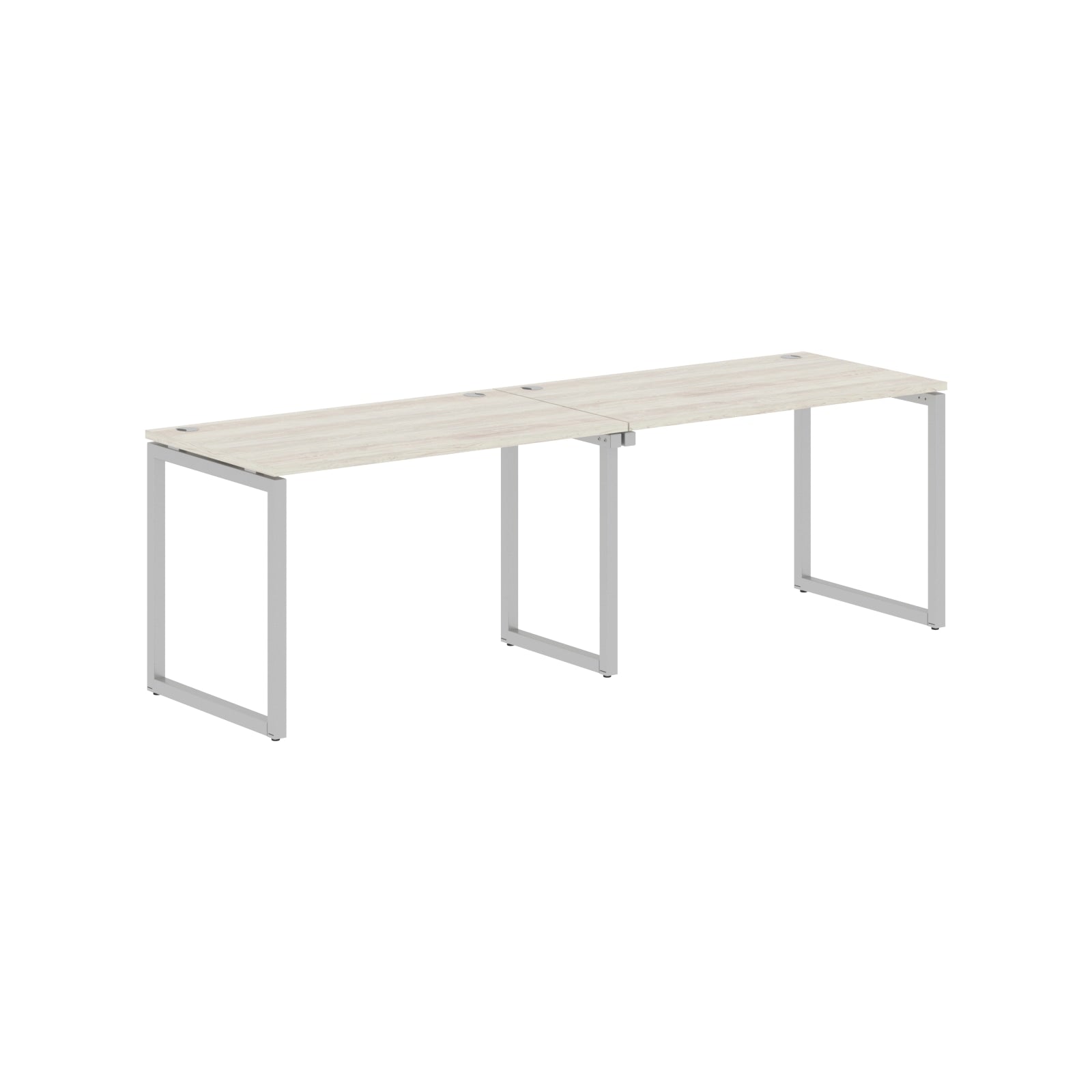 RECTANGULAR SHAPE CLUSTER OF 02 WORKSTATION MADE IN 25MM MFC TOP, E1 LAMINATE CHIPBOARD WITH WOODEN MODESTY PANEL 40X40MM METAL O SHAPE FRAMES by Treejar | Souqify