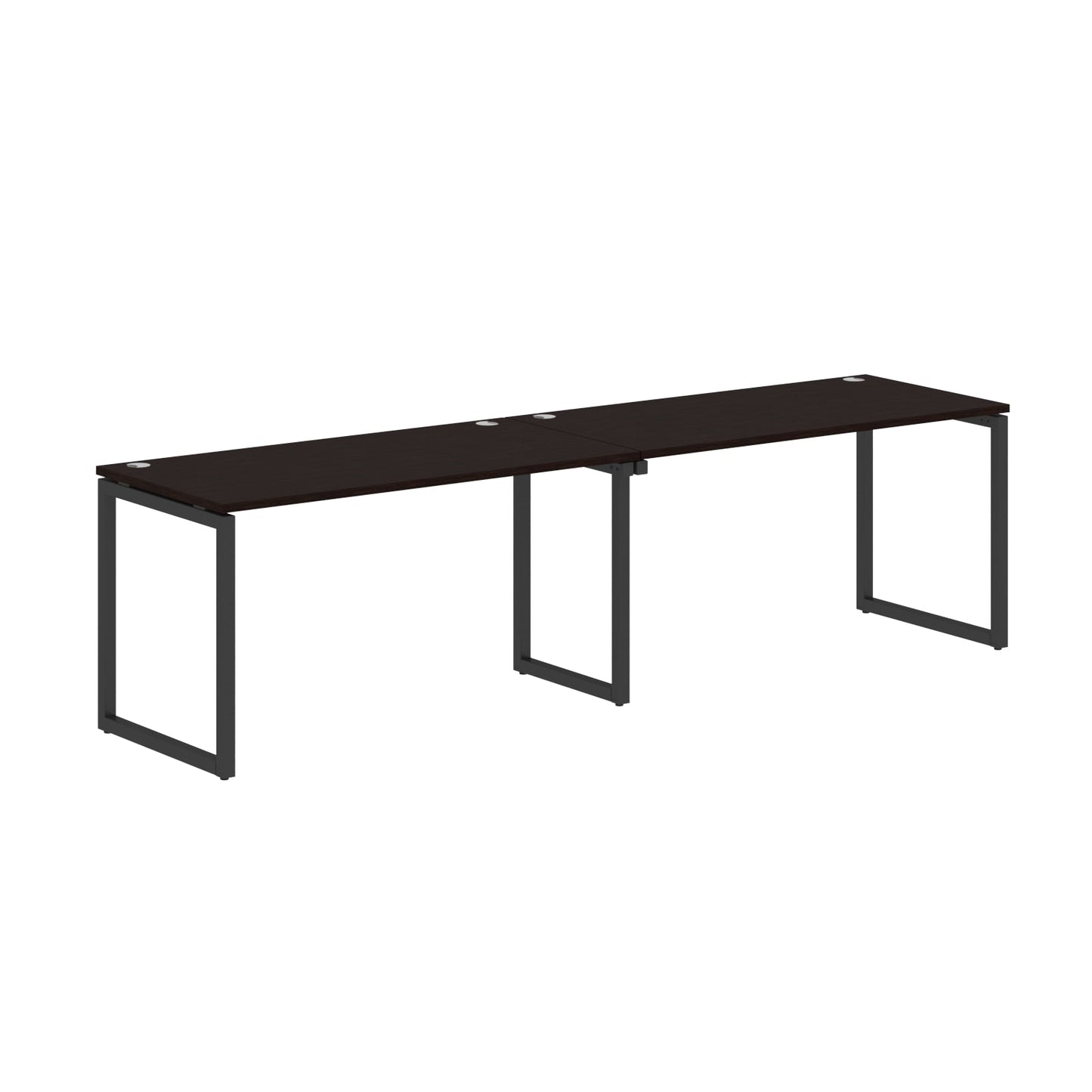 RECTANGULAR SHAPE CLUSTER OF 02 WORKSTATION MADE IN 25MM MFC TOP, E1 LAMINATE CHIPBOARD WITH WOODEN MODESTY PANEL 40X40MM METAL O SHAPE FRAMES by Treejar | Souqify