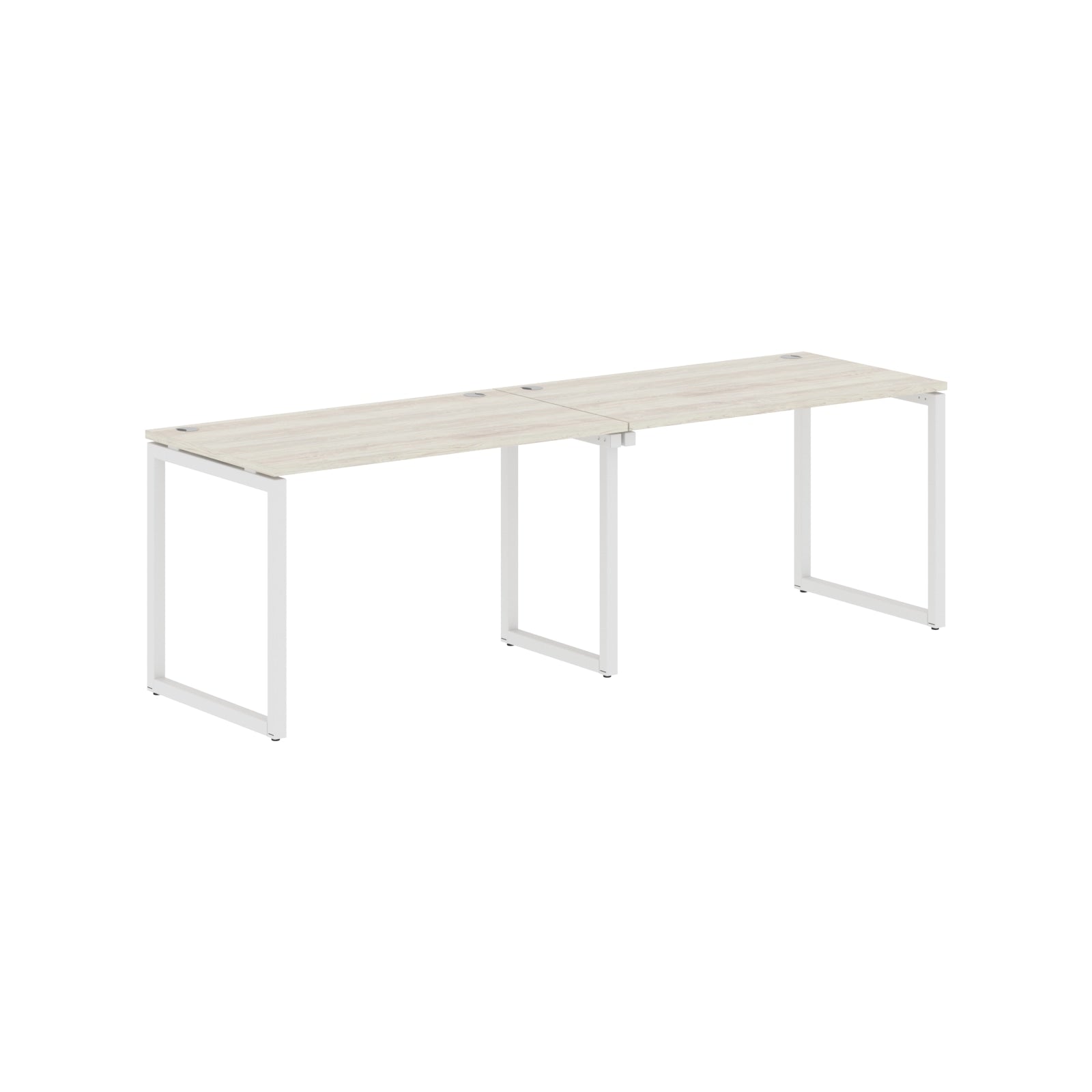 RECTANGULAR SHAPE CLUSTER OF 02 WORKSTATION MADE IN 25MM MFC TOP, E1 LAMINATE CHIPBOARD WITH WOODEN MODESTY PANEL 40X40MM METAL O SHAPE FRAMES by Treejar | Souqify