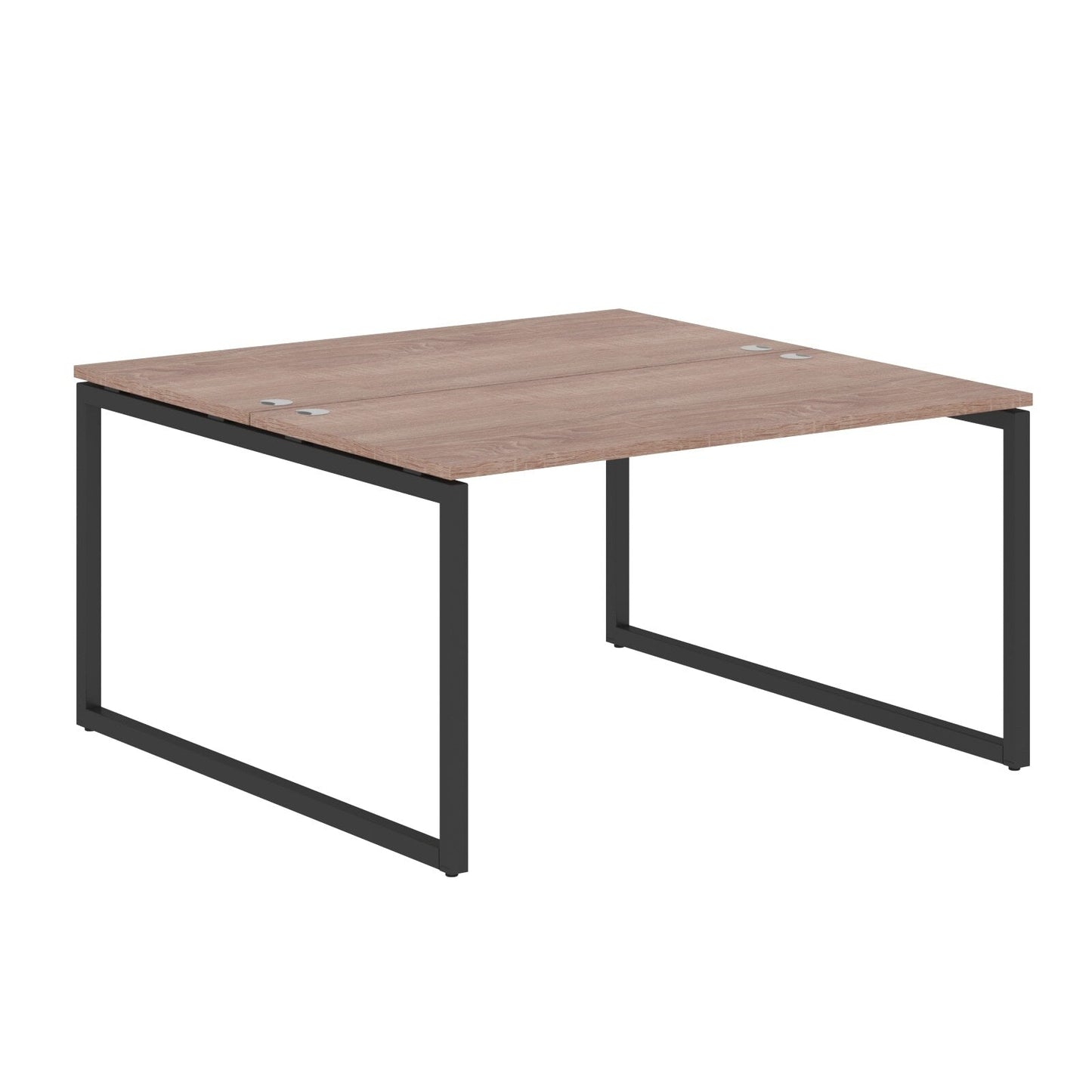 RECTANGULAR SHAPE CLUSTER OF 02 WORKSTATION MADE IN 25MM MFC TOP, E1 LAMINATE CHIPBOARD WITH WOODEN MODESTY PANEL 40X40MM METAL O SHAPE FRAMES by Treejar | Souqify
