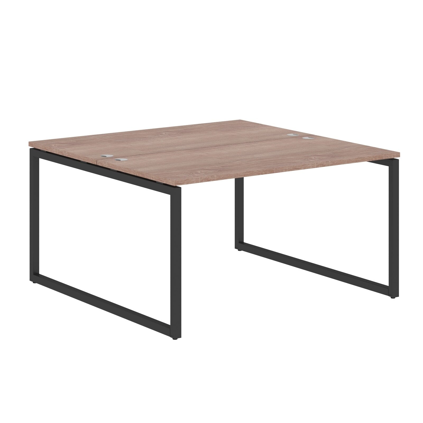 RECTANGULAR SHAPE CLUSTER OF 02 WORKSTATION MADE IN 25MM MFC TOP, E1 LAMINATE CHIPBOARD WITH WOODEN MODESTY PANEL 40X40MM METAL O SHAPE FRAMES by Treejar | Souqify
