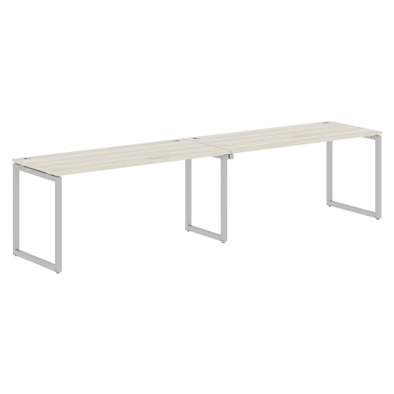 RECTANGULAR SHAPE CLUSTER OF 02 WORKSTATION MADE IN 25MM MFC TOP, E1 LAMINATE CHIPBOARD WITH WOODEN MODESTY PANEL 40X40MM METAL O SHAPE FRAMES by Treejar | Souqify