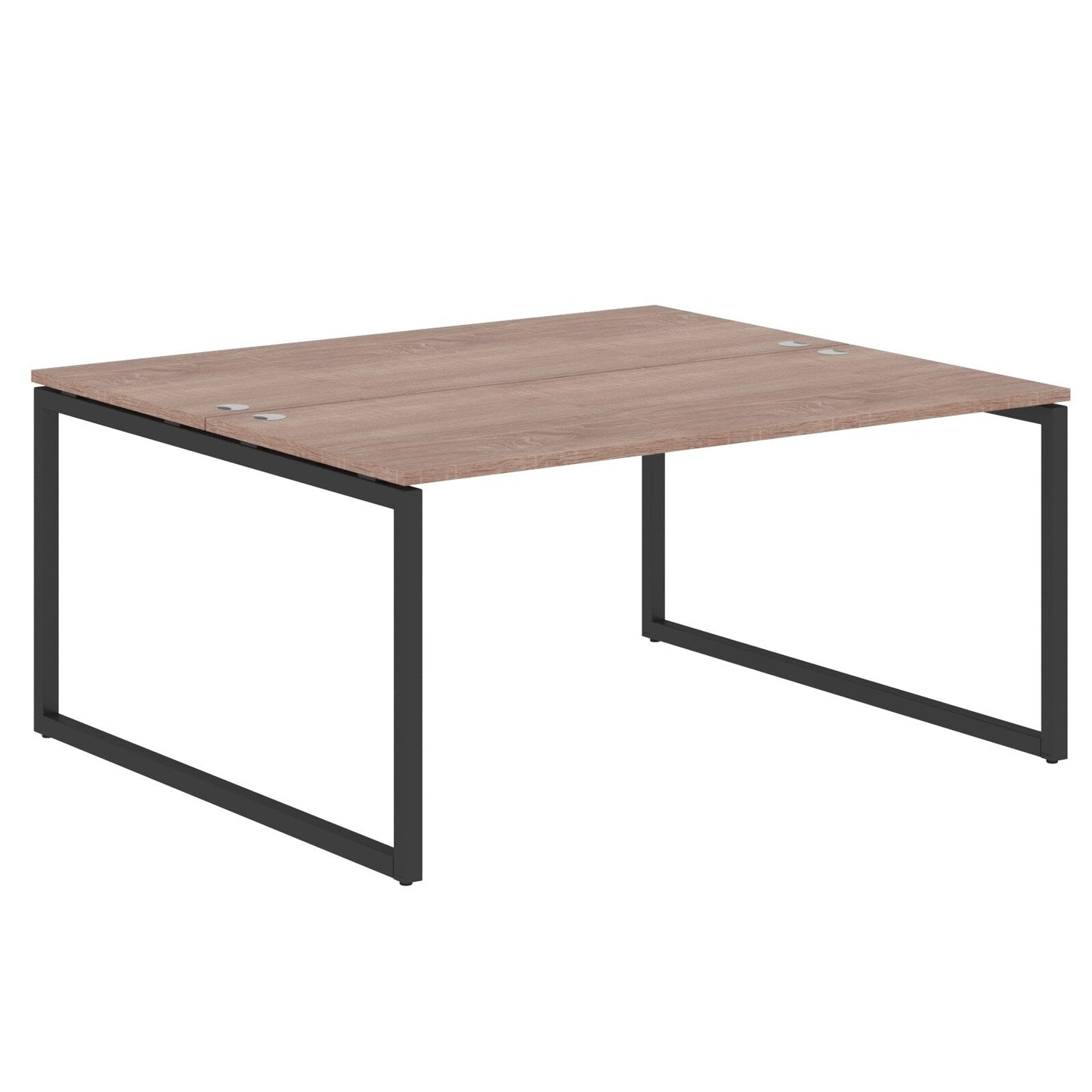 RECTANGULAR SHAPE CLUSTER OF 02 WORKSTATION MADE IN 25MM MFC TOP, E1 LAMINATE CHIPBOARD WITH WOODEN MODESTY PANEL 40X40MM METAL O SHAPE FRAMES by Treejar | Souqify