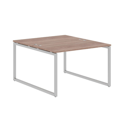 RECTANGULAR SHAPE CLUSTER OF 02 WORKSTATION MADE IN 25MM MFC TOP, E1 LAMINATE CHIPBOARD WITH WOODEN MODESTY PANEL 40X40MM METAL O SHAPE FRAMES by Treejar | Souqify